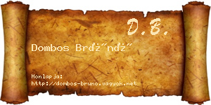 Dombos Brúnó névjegykártya